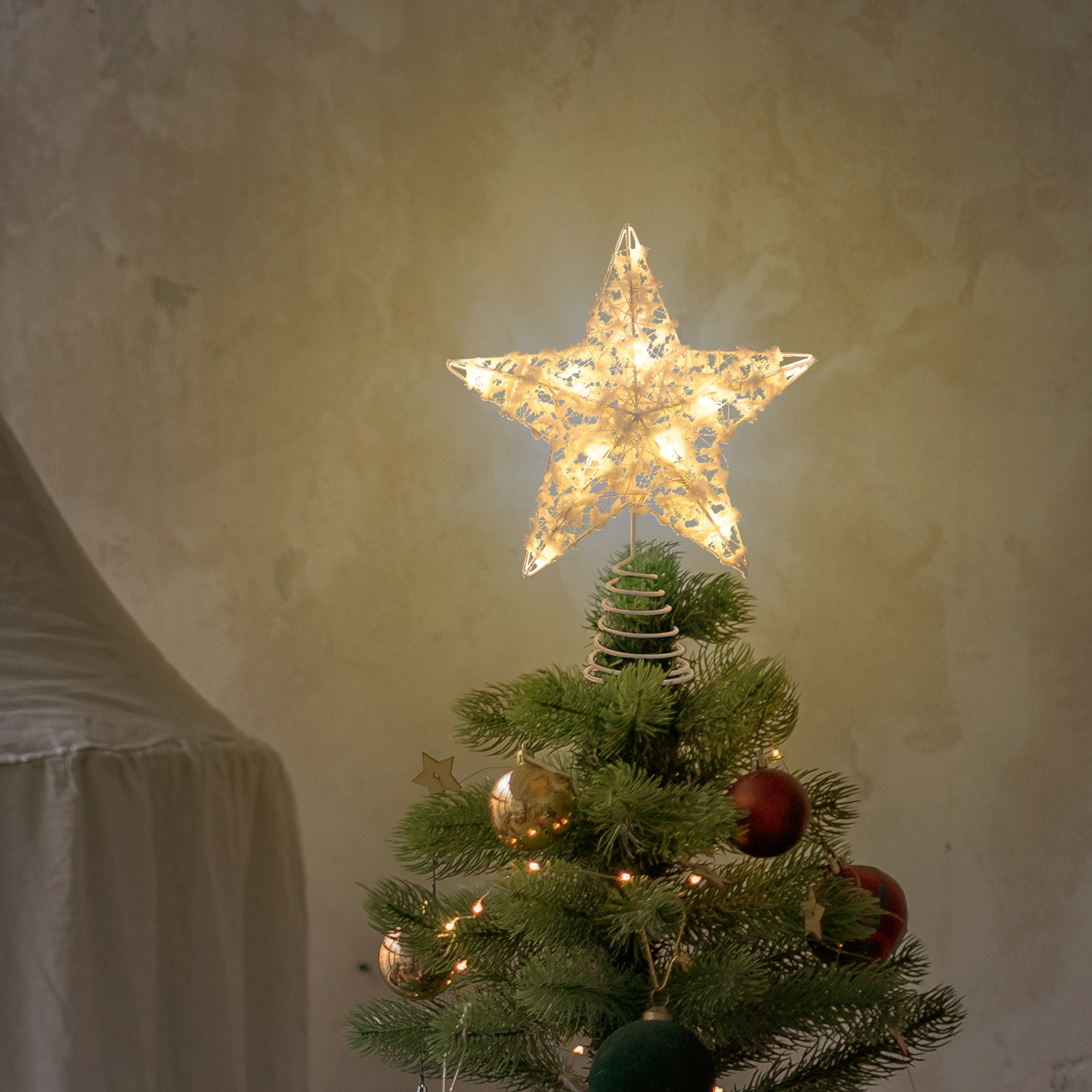 1Pcs Christmas Tree Star Lamp  - Star Tree Topper 리뷰 및 가격