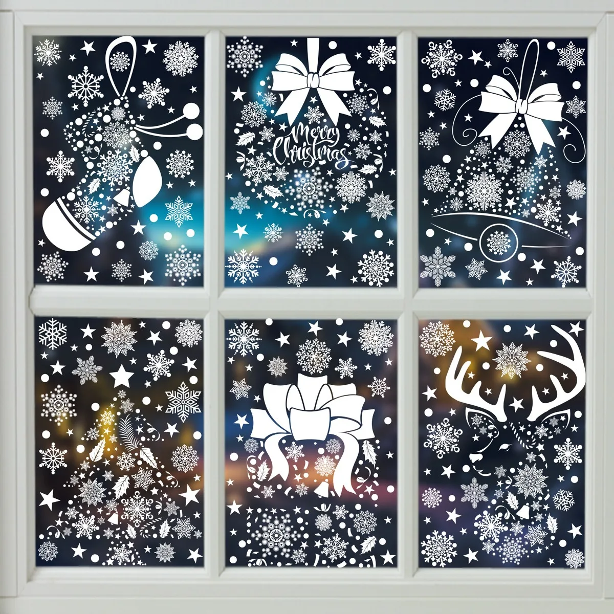 Christmas Wall Sticker Snowfla - Snowflake Window Decal 리뷰 및 가격