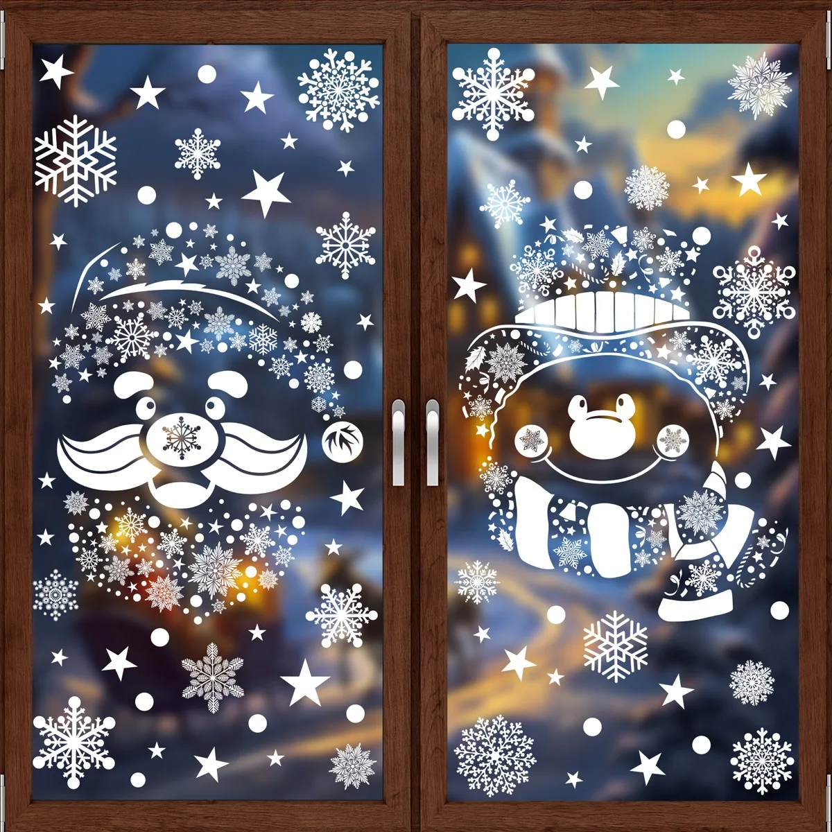 Christmas Wall Sticker Snowfla - Snowflake Window Decal 리뷰 및 가격