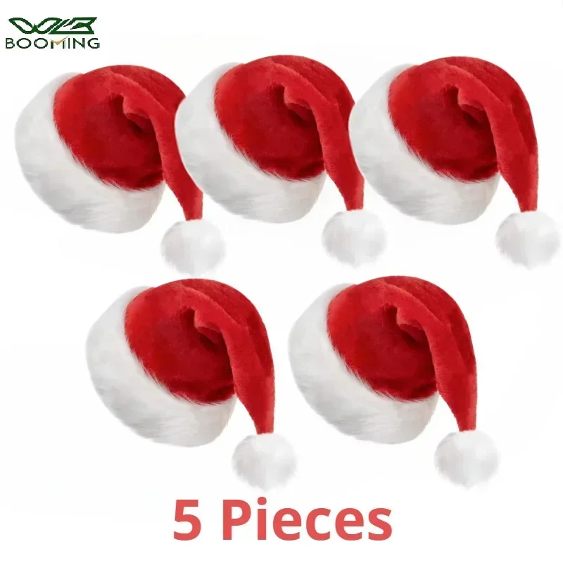 5/1PCS Christmas Hat Plush Adu - Santa Hat Plush 리뷰 및 가격