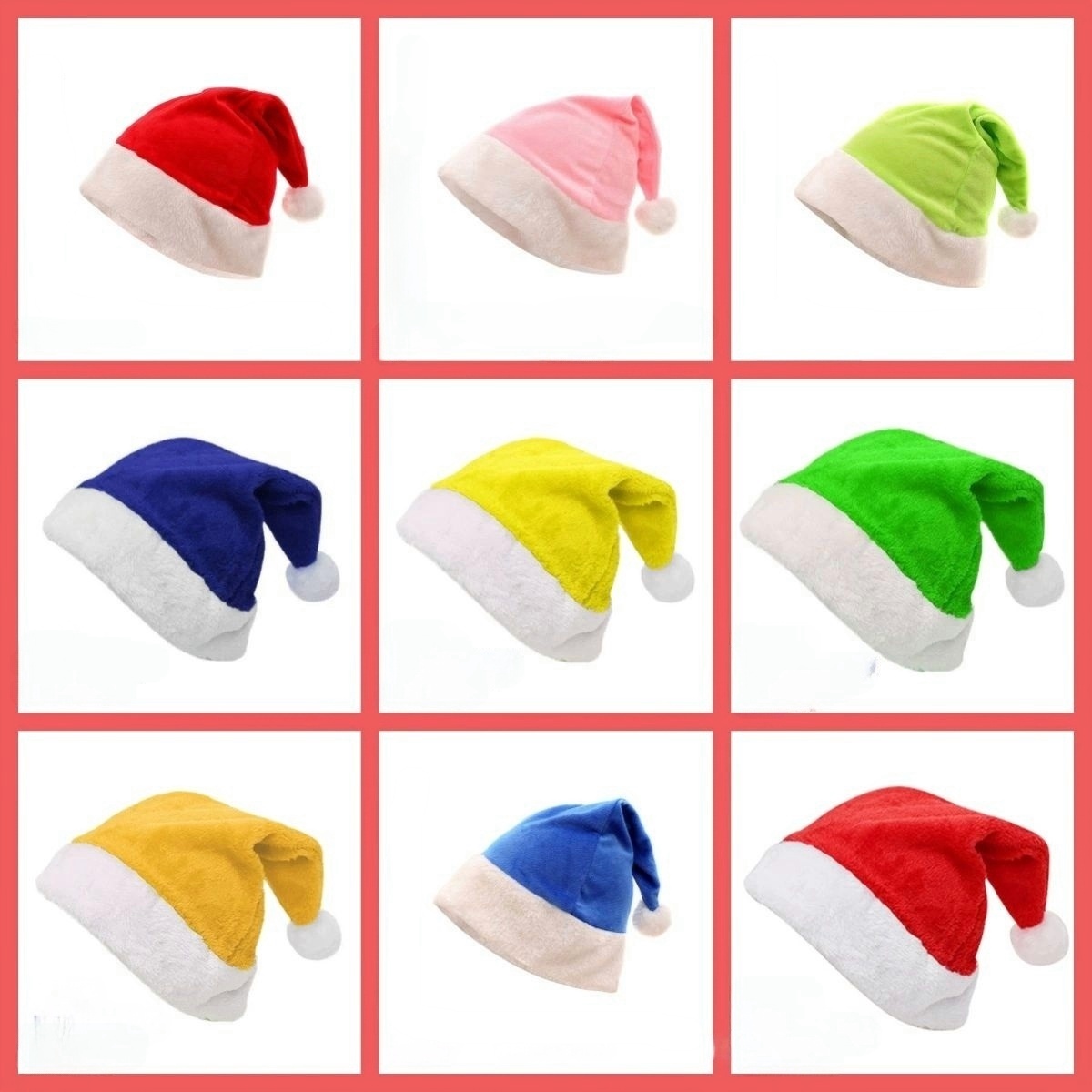 50pcs Christmas Plush Velvet H - Santa Hat Plush 리뷰 및 가격