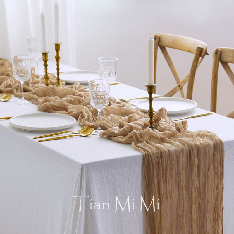 Semi-Sheer Gauze Table Runner  - Christmas Table Runner 리뷰 및 가격