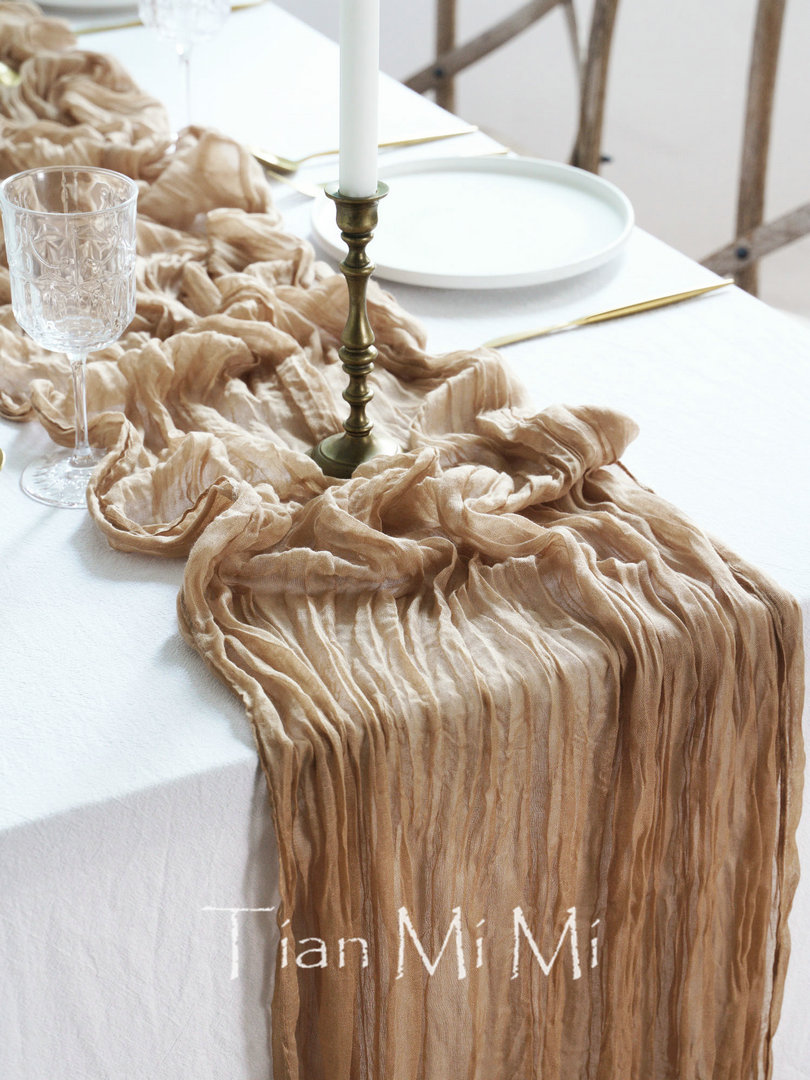 Semi-Sheer Gauze Table Runner  - Christmas Table Runner 리뷰 및 가격
