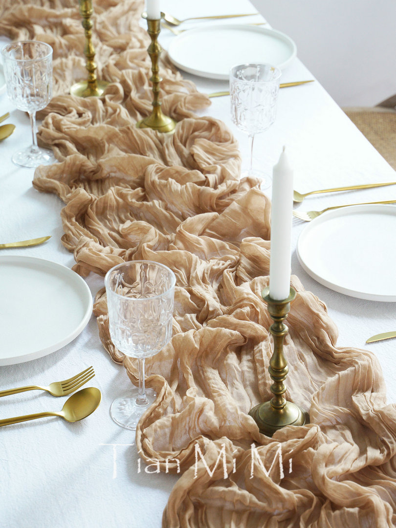 Semi-Sheer Gauze Table Runner  - Christmas Table Runner 리뷰 및 가격