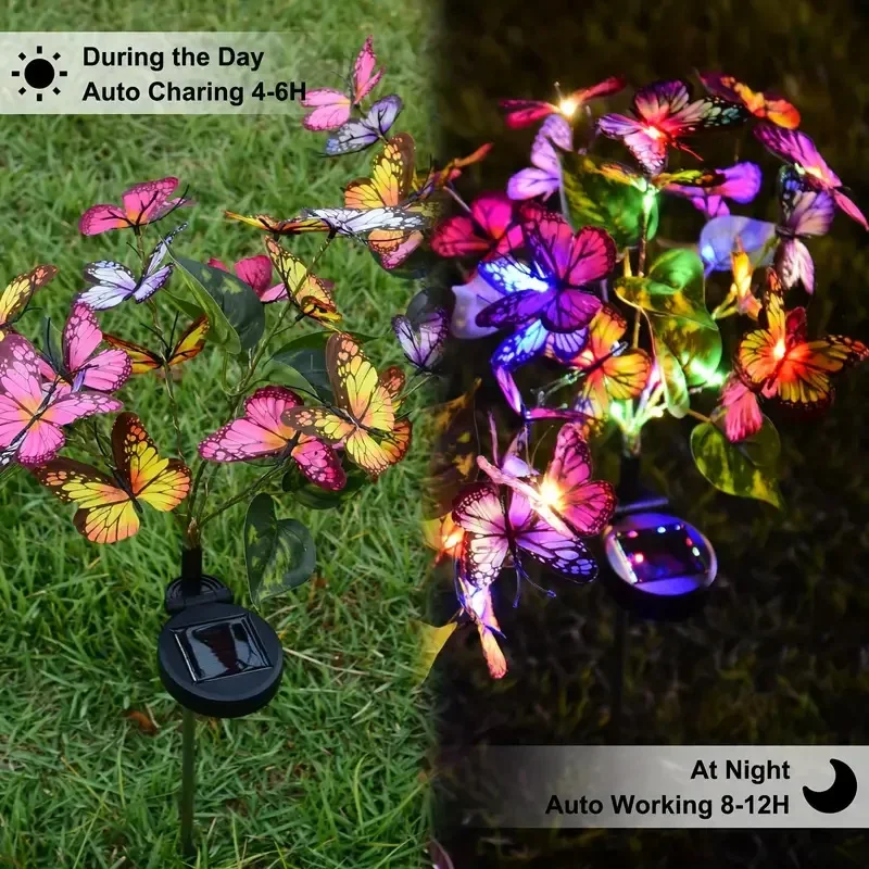 Solar LED Butterfly Garden Lig - Christmas Lights Outdoor 리뷰 및 가격