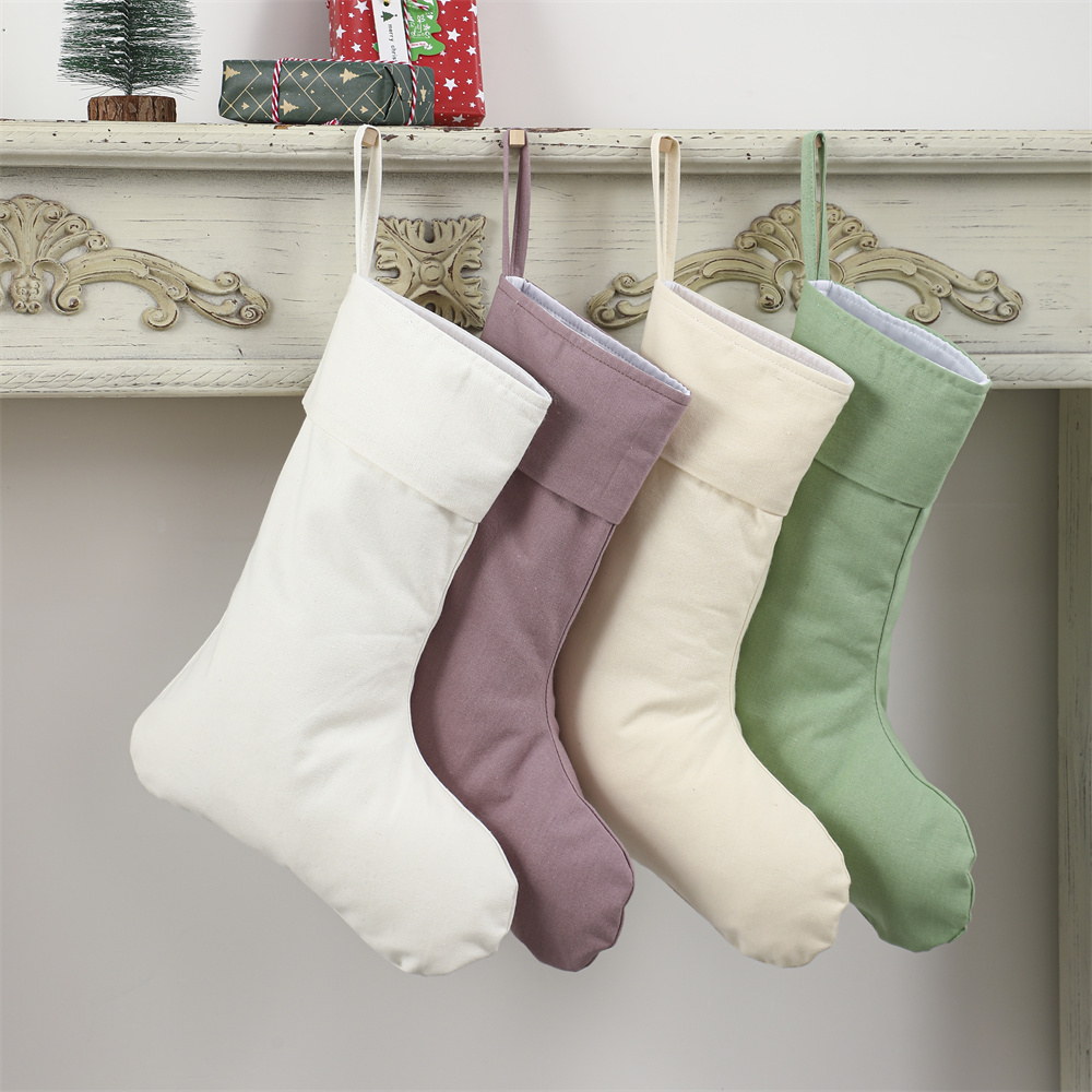 Linen Christmas Stocking Xmas  - Christmas Stocking Hanging 리뷰 및 가격