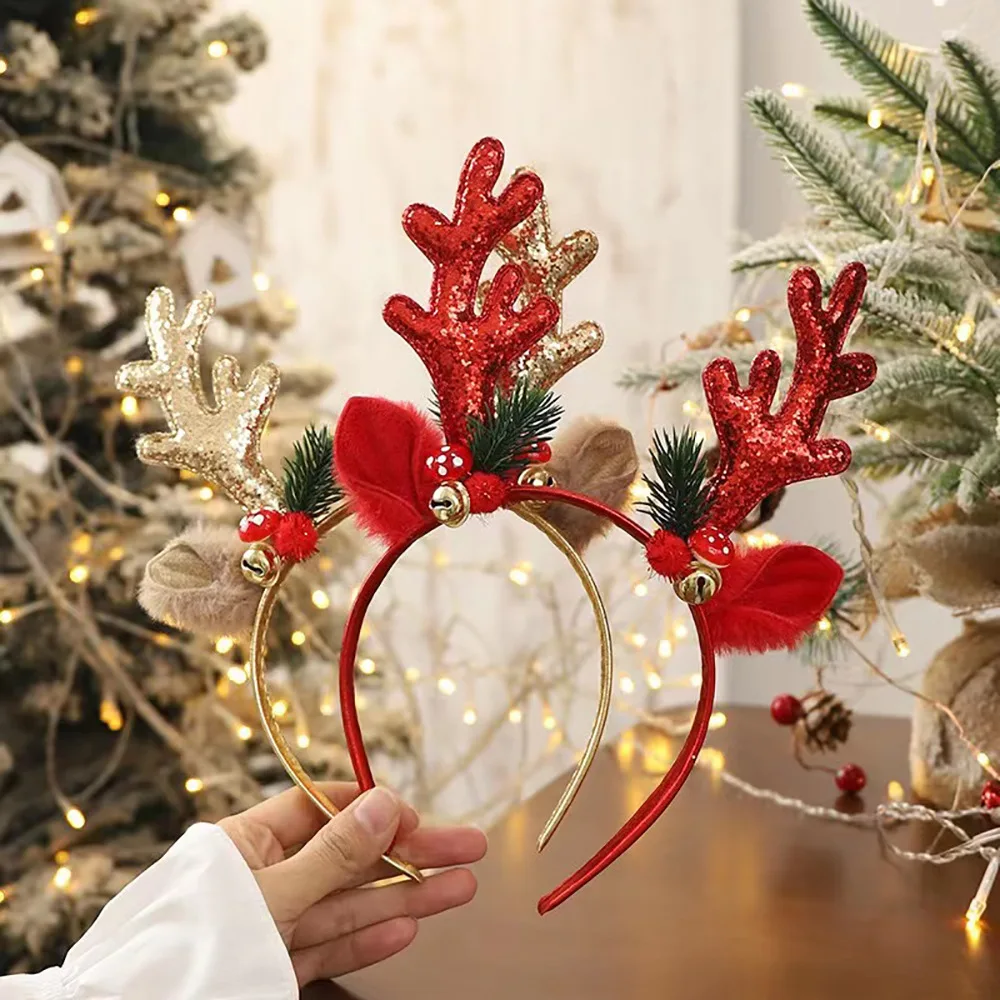 ！Christmas Glitter Deer Antler - Reindeer Antlers Headband 리뷰 및 가격