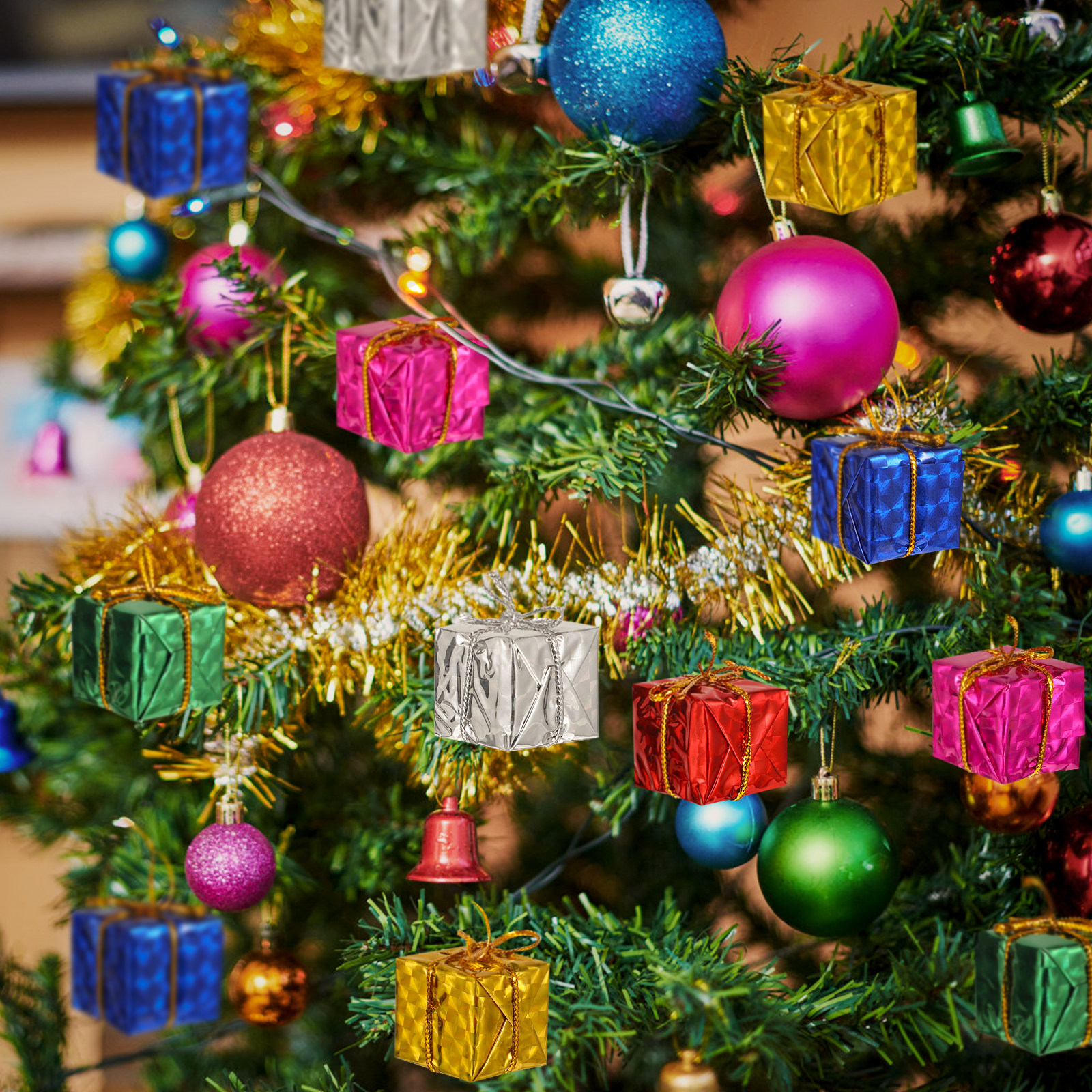 24Pcs Christmas Tree Hanging D - Gift Box Wrap Set 리뷰 및 가격