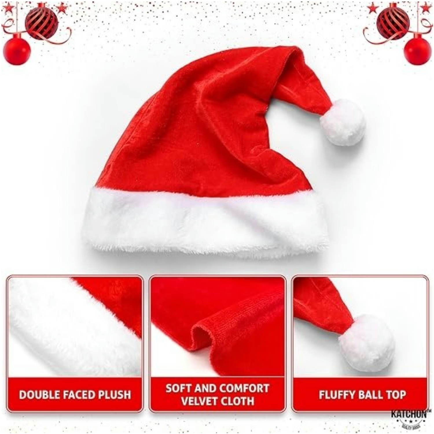 Fluffy Red Santa Hats Set with - Santa Hat Plush 리뷰 및 가격
