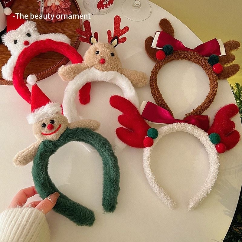 Christmas Santa Cute Bear Plus - Reindeer Antlers Headband 리뷰 및 가격