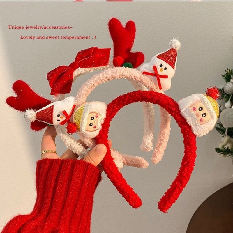 Christmas Santa Cute Bear Plus - Reindeer Antlers Headband 리뷰 및 가격