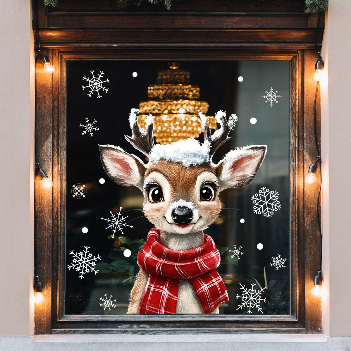 1pc Christmas Scarf Snowflake  - Snowflake Window Decal 리뷰 및 가격