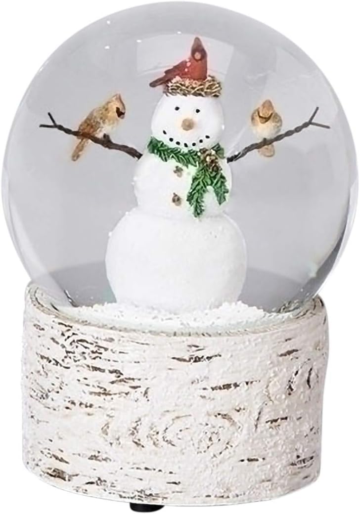 Snowman with Cardinal Friends  - Snow Globe Musical 리뷰 및 가격