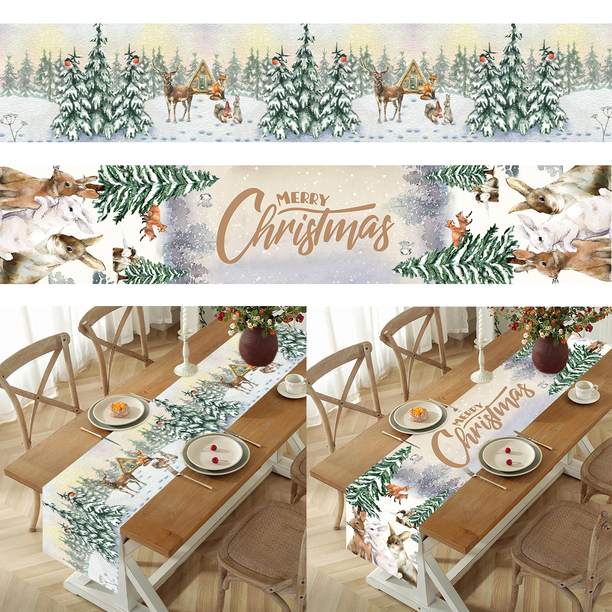 Christmas Table Runner Merry C - Christmas Table Runner 리뷰 및 가격