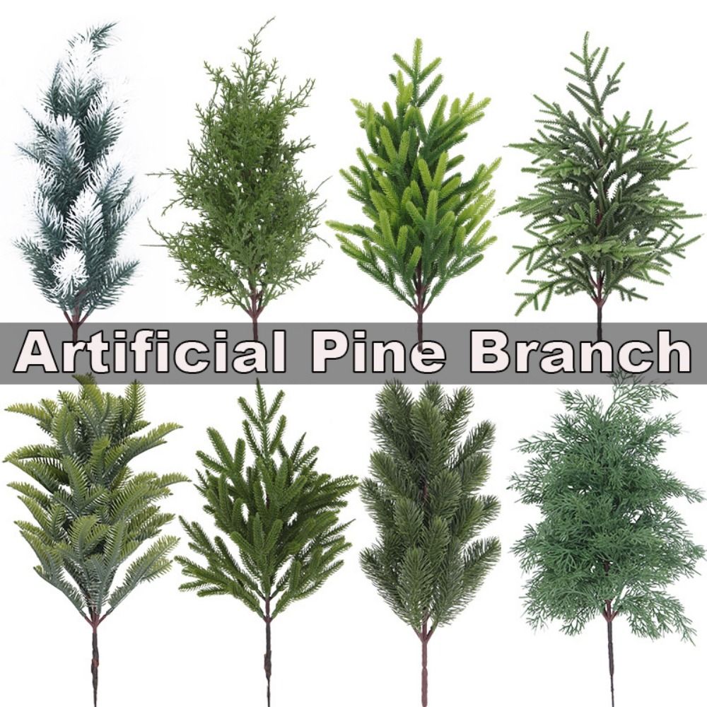 Green Artificial Pine Branch C - Christmas Wreath Fake 리뷰 및 가격
