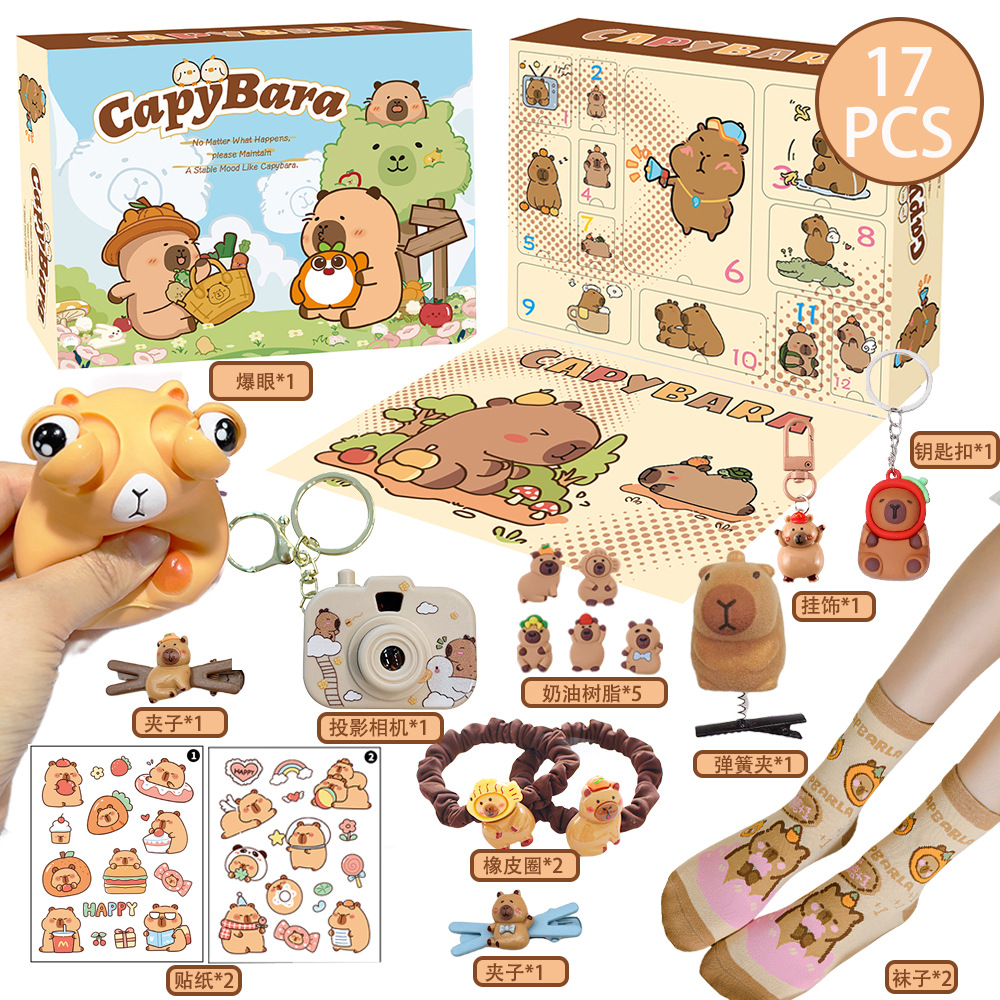 New Capybara Theme Christmas A - Advent Calendar Gift 리뷰 및 가격