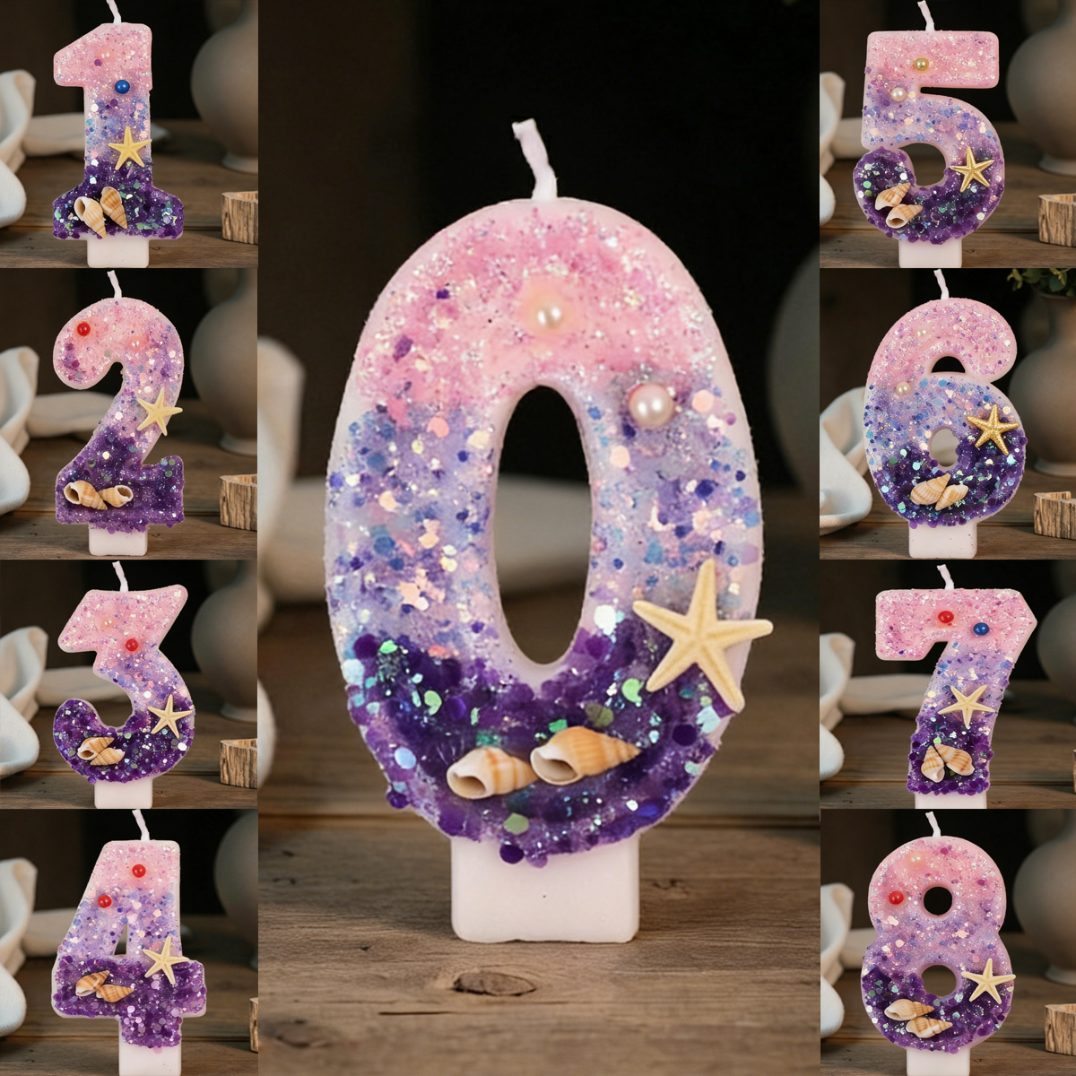 Three Color Gradient Mermaid 0 - Holiday Candle Set 리뷰 및 가격