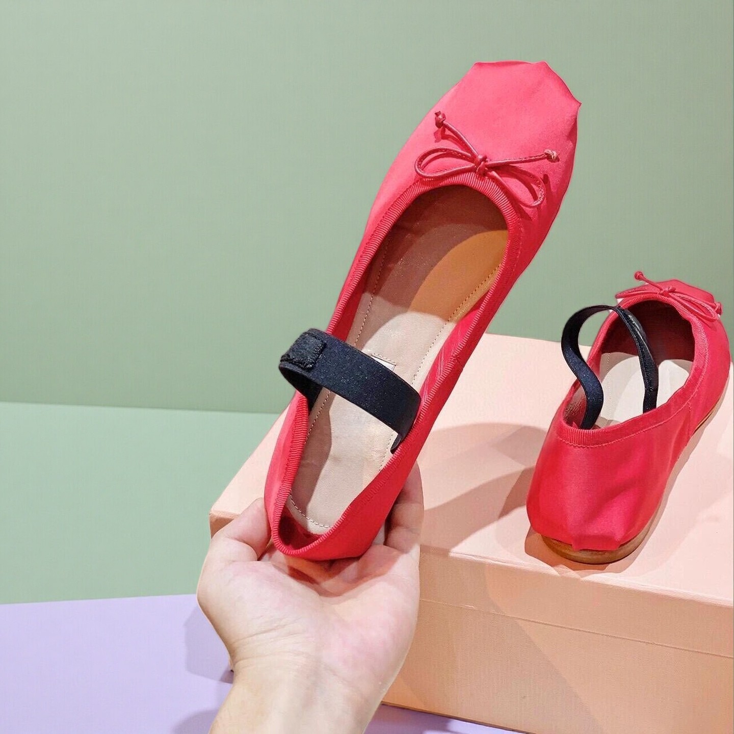 26SS Luxury Ballet Flats, Wome - Ribbon Bow Gift 리뷰 및 가격
