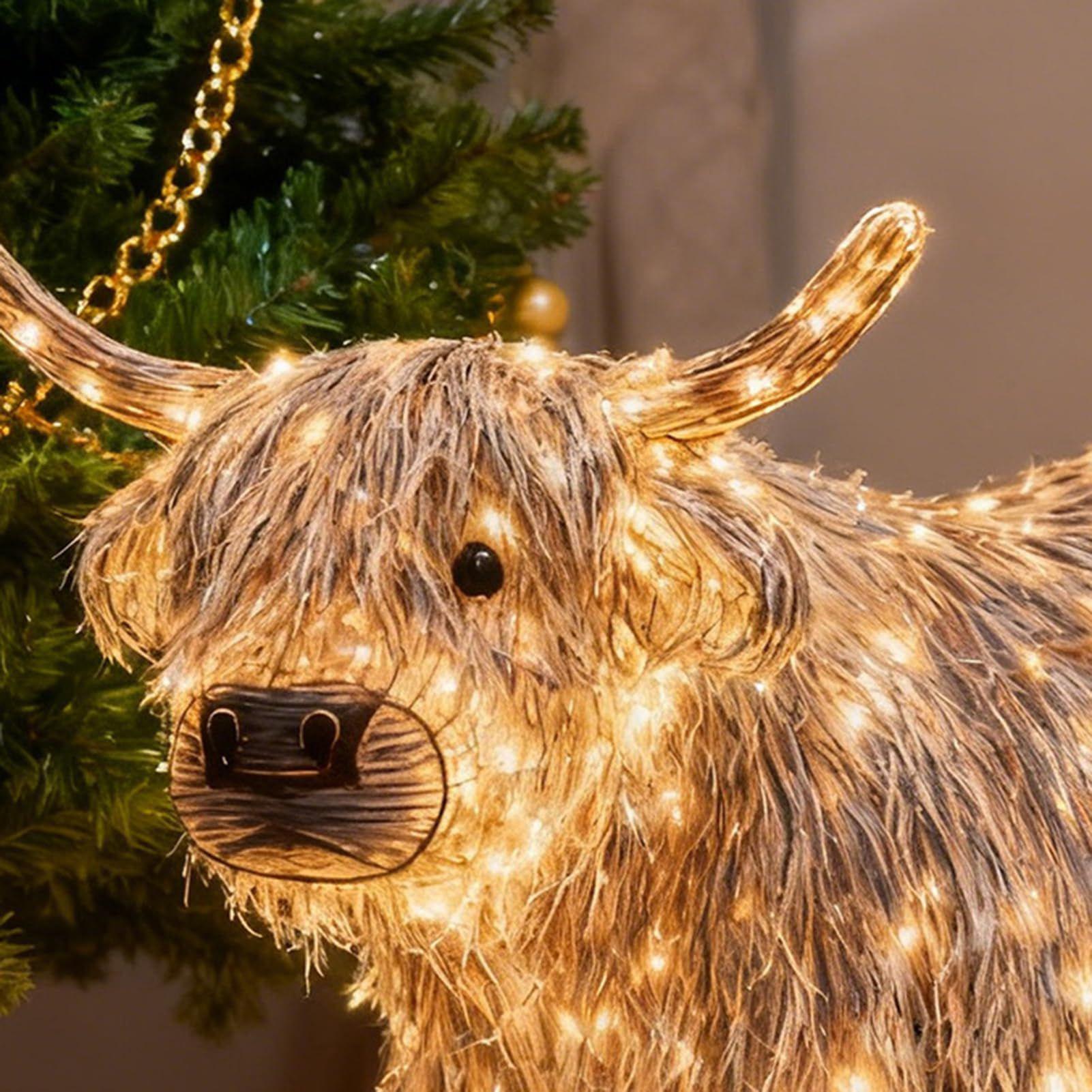 Cow Figurine Light Up 11 Inch  - Christmas Lights Outdoor 리뷰 및 가격