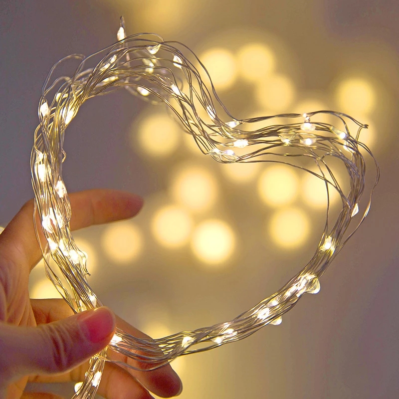 10M 5M 3M 2M Copper Wire LED T - Tinsel Garland Decoration 리뷰 및 가격