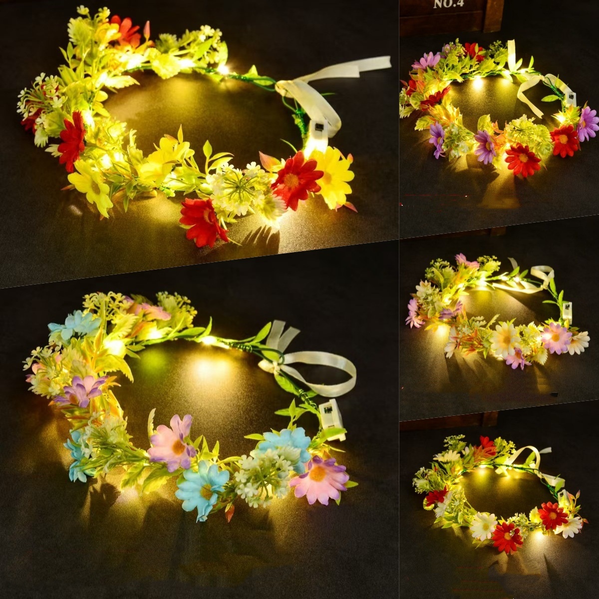 Luminous Floral Wreath LED Flo - Led Fairy String Lights 리뷰 및 가격