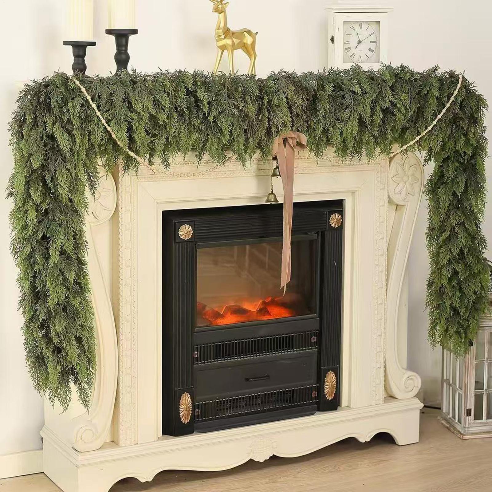 Christmas Garlands Artificial  - Christmas Wreath Fake 리뷰 및 가격