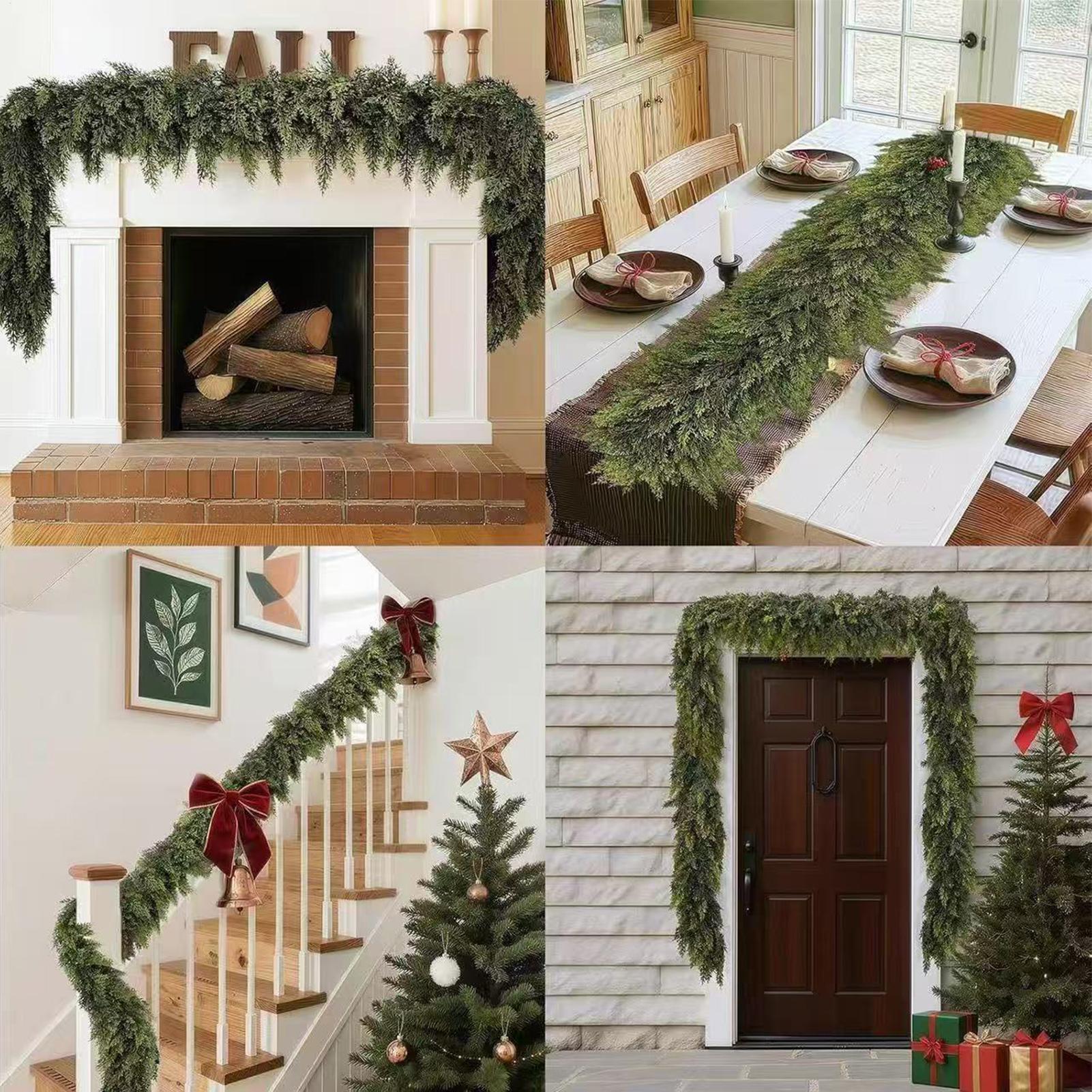 Christmas Garlands Artificial  - Christmas Wreath Fake 리뷰 및 가격
