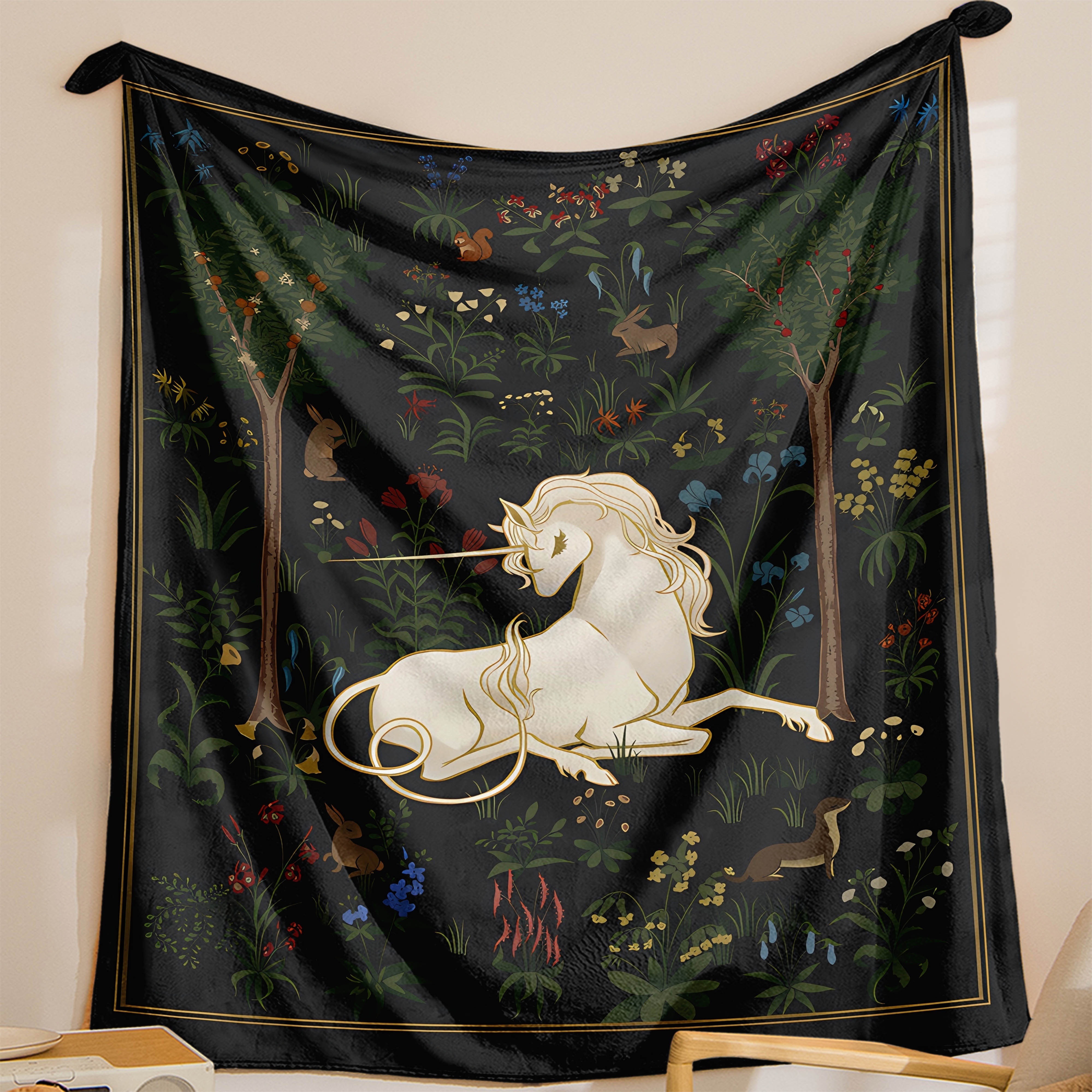 1pc Magical Unicorn Forest Thr - Christmas Throw Blanket 리뷰 및 가격