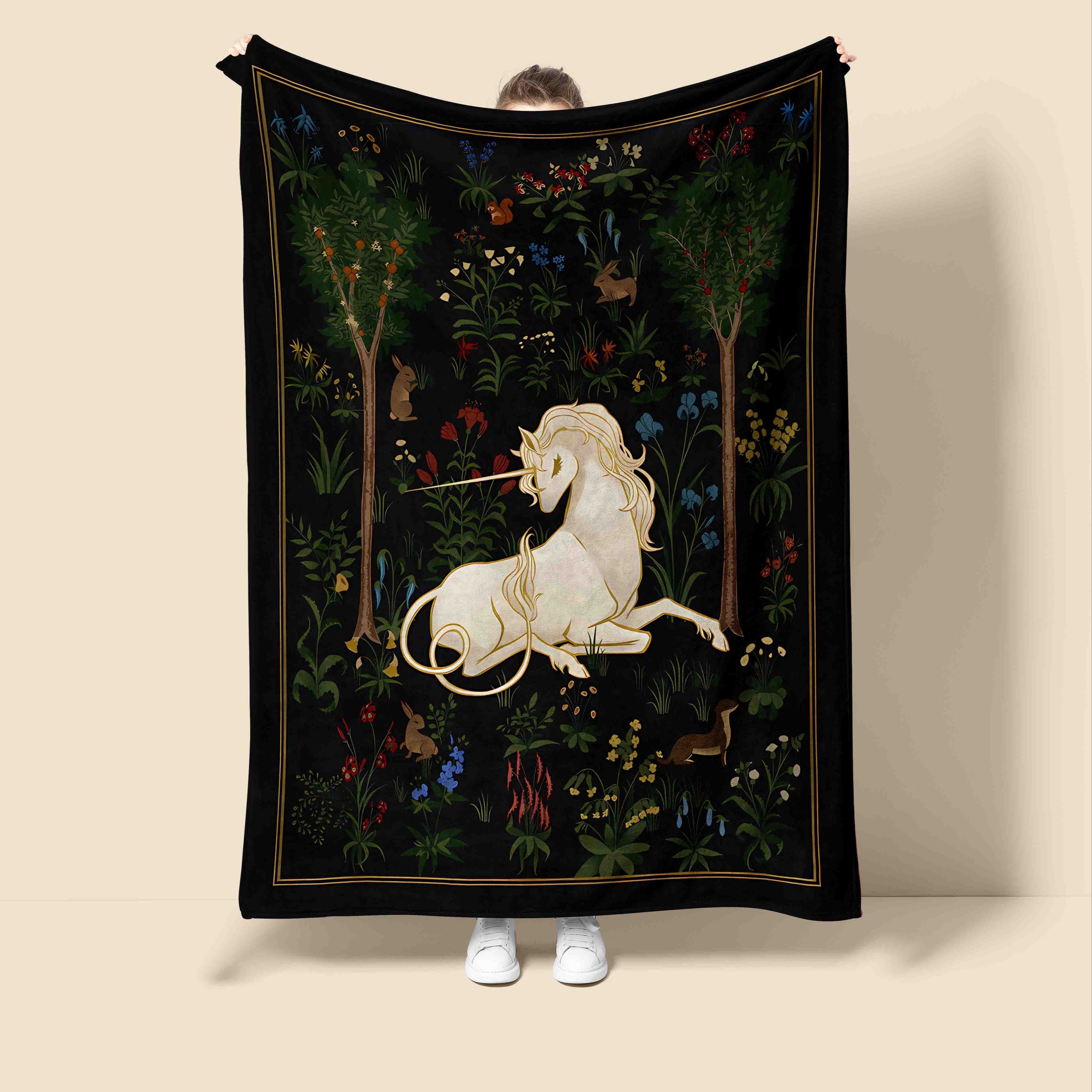 1pc Magical Unicorn Forest Thr - Christmas Throw Blanket 리뷰 및 가격