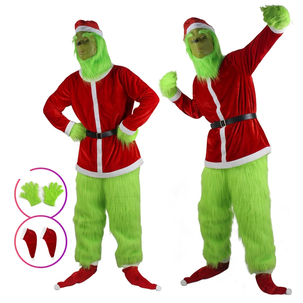 Merry Christmas Grinch Cosplay - Santa Hat Plush 리뷰 및 가격