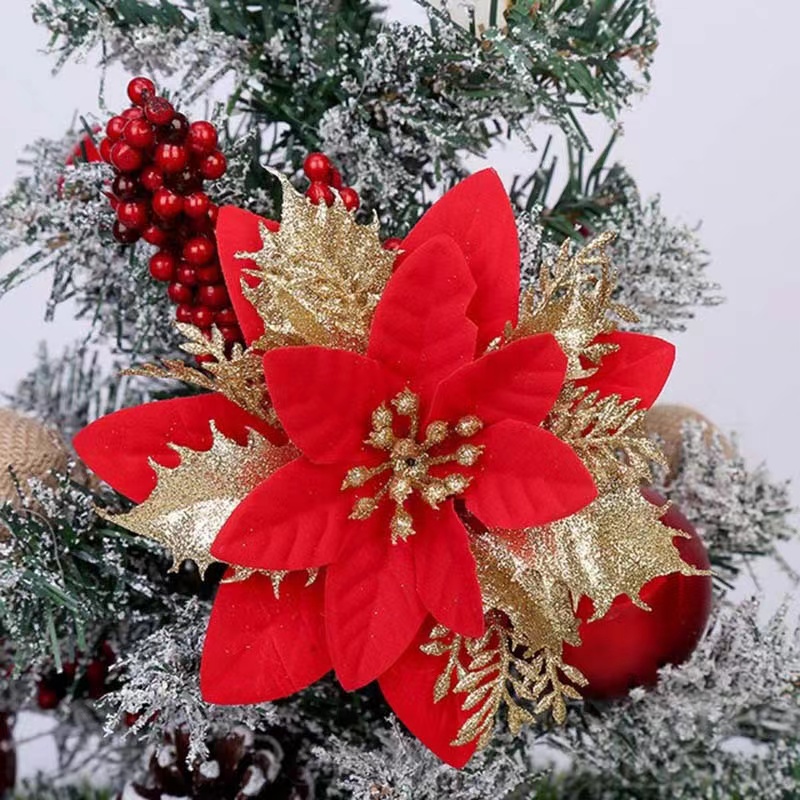 5PCS Christmas Flowers Christm - Christmas Tree Artificial 리뷰 및 가격