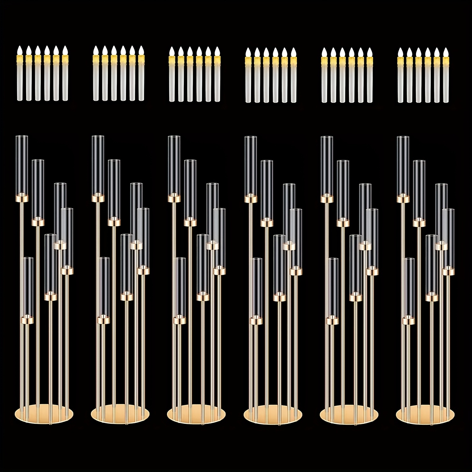 2 Sets Floor Candelabra 6 Arms - Holiday Candle Set 리뷰 및 가격