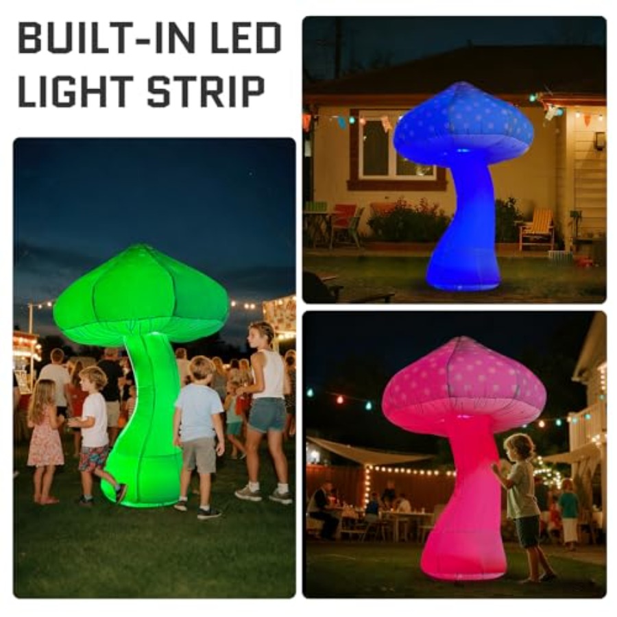 8Feet Giant Inflatable Mushroo - Christmas Lights Outdoor 리뷰 및 가격