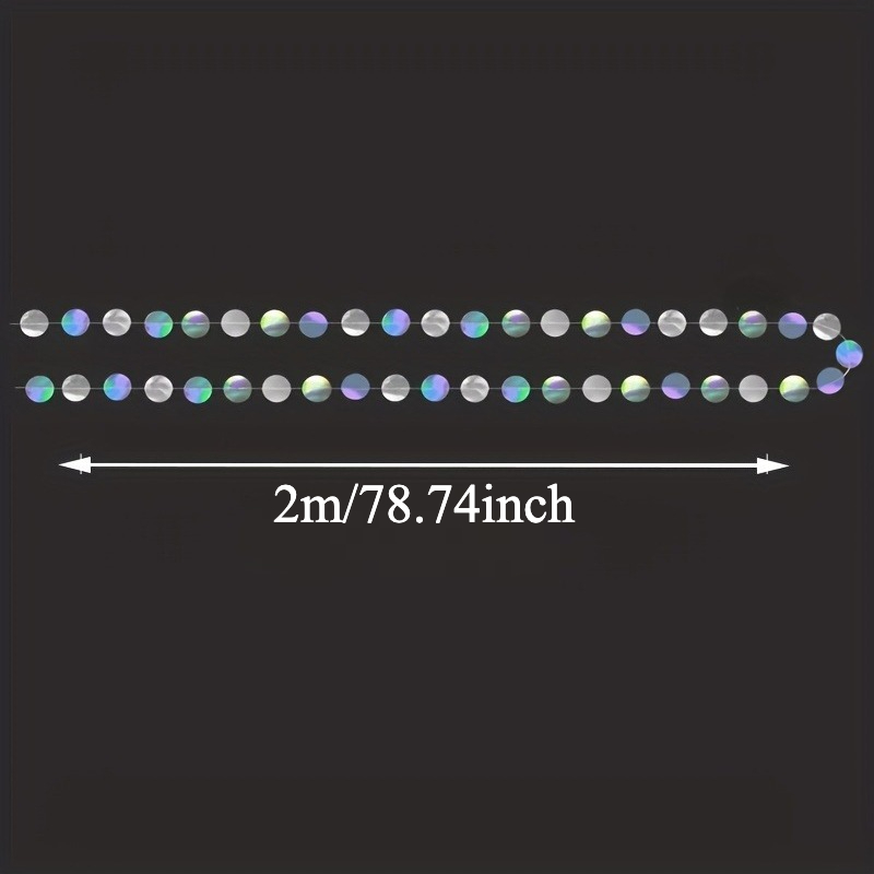 1pc Shimmering Iridescent Circ - Tinsel Garland Decoration 리뷰 및 가격