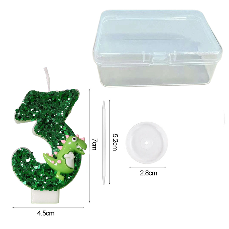 Cartoon Dinosaur Digital Birth - Holiday Candle Set 리뷰 및 가격