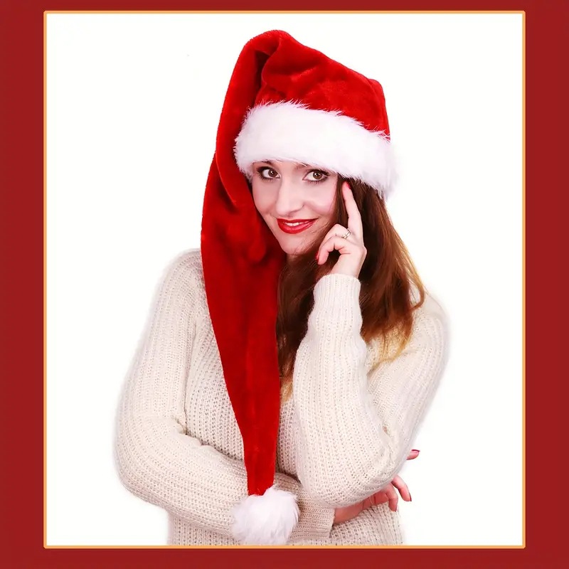 Long Plush Christmas Hat Red T - Santa Hat Plush 리뷰 및 가격