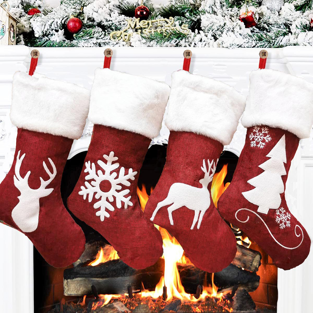 46Cm Plush Big Christmas Socks - Christmas Stocking Hanging 리뷰 및 가격