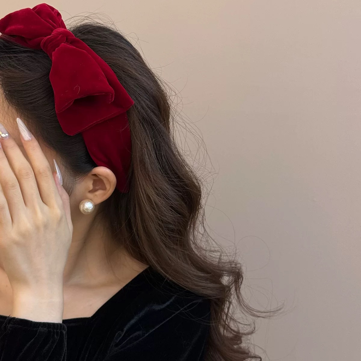 AWAYTR 1pc Large Velvet Bow Ha - Ribbon Bow Gift 리뷰 및 가격