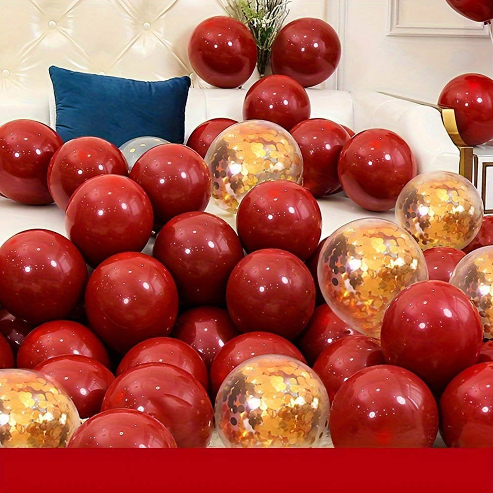 50pcs/pack Red Gold Balloon Ar - Tinsel Garland Decoration 리뷰 및 가격