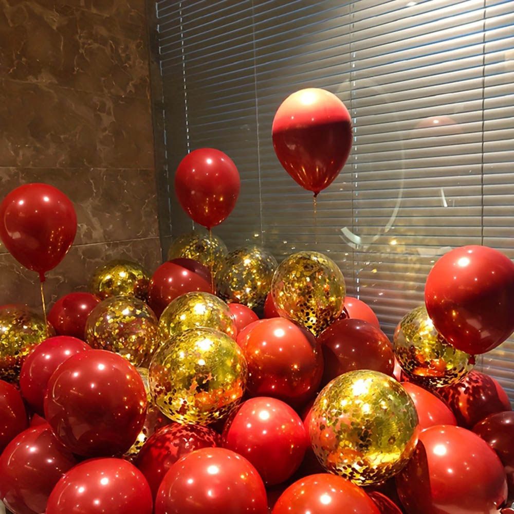 50pcs/pack Red Gold Balloon Ar - Tinsel Garland Decoration 리뷰 및 가격