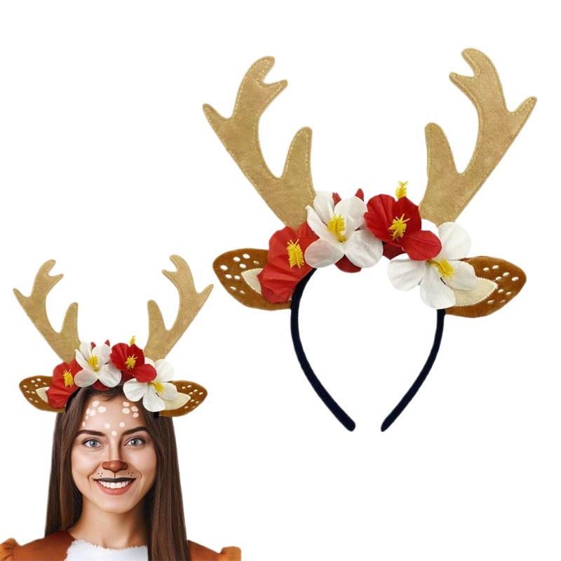 Reindeer Costume Set Tutu Skir - Reindeer Antlers Headband 리뷰 및 가격