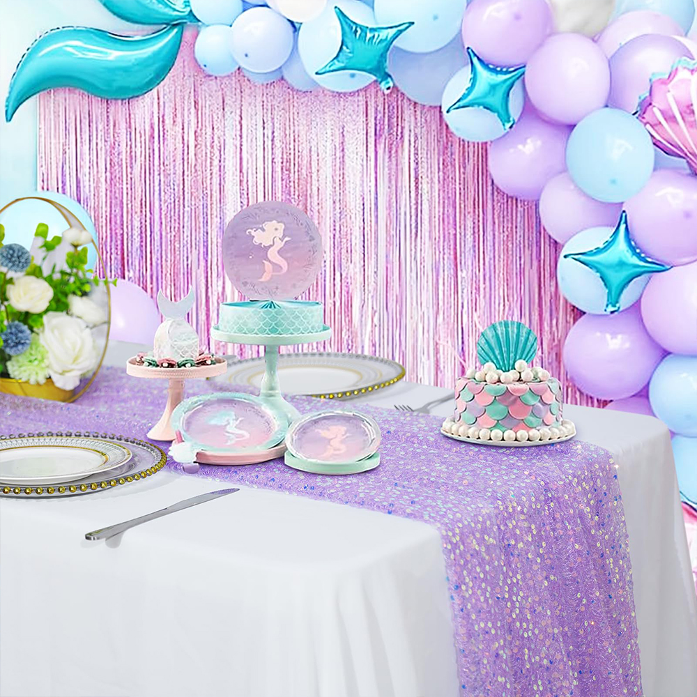 Mermaid Table Runner Iridescen - Christmas Table Runner 리뷰 및 가격