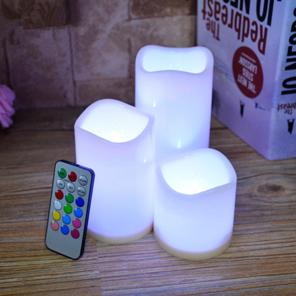 3pcs/ set LED Flameless Flicke - Holiday Candle Set 리뷰 및 가격