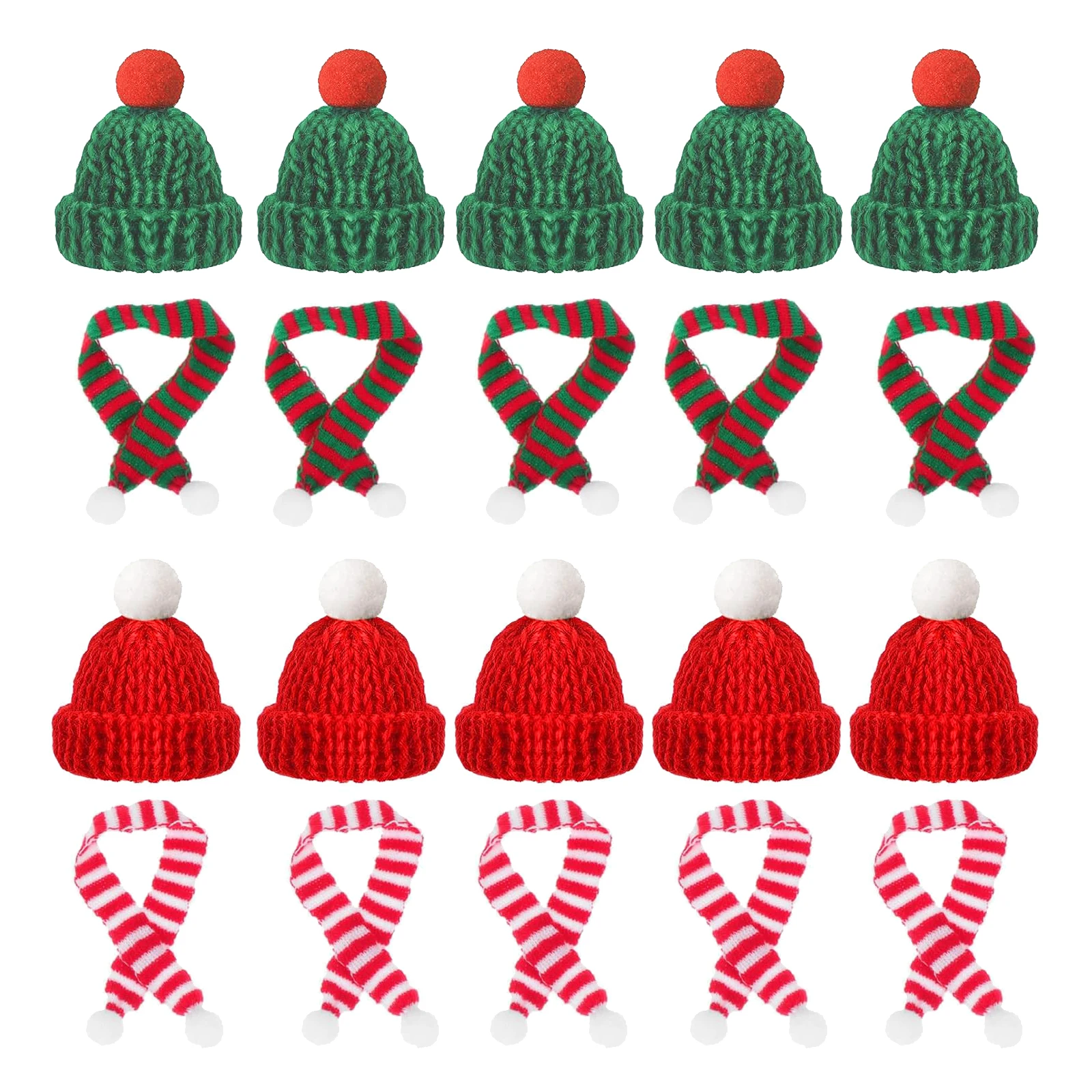 10/20pcs Mini Santa Hat & Scar - Santa Hat Plush 리뷰 및 가격