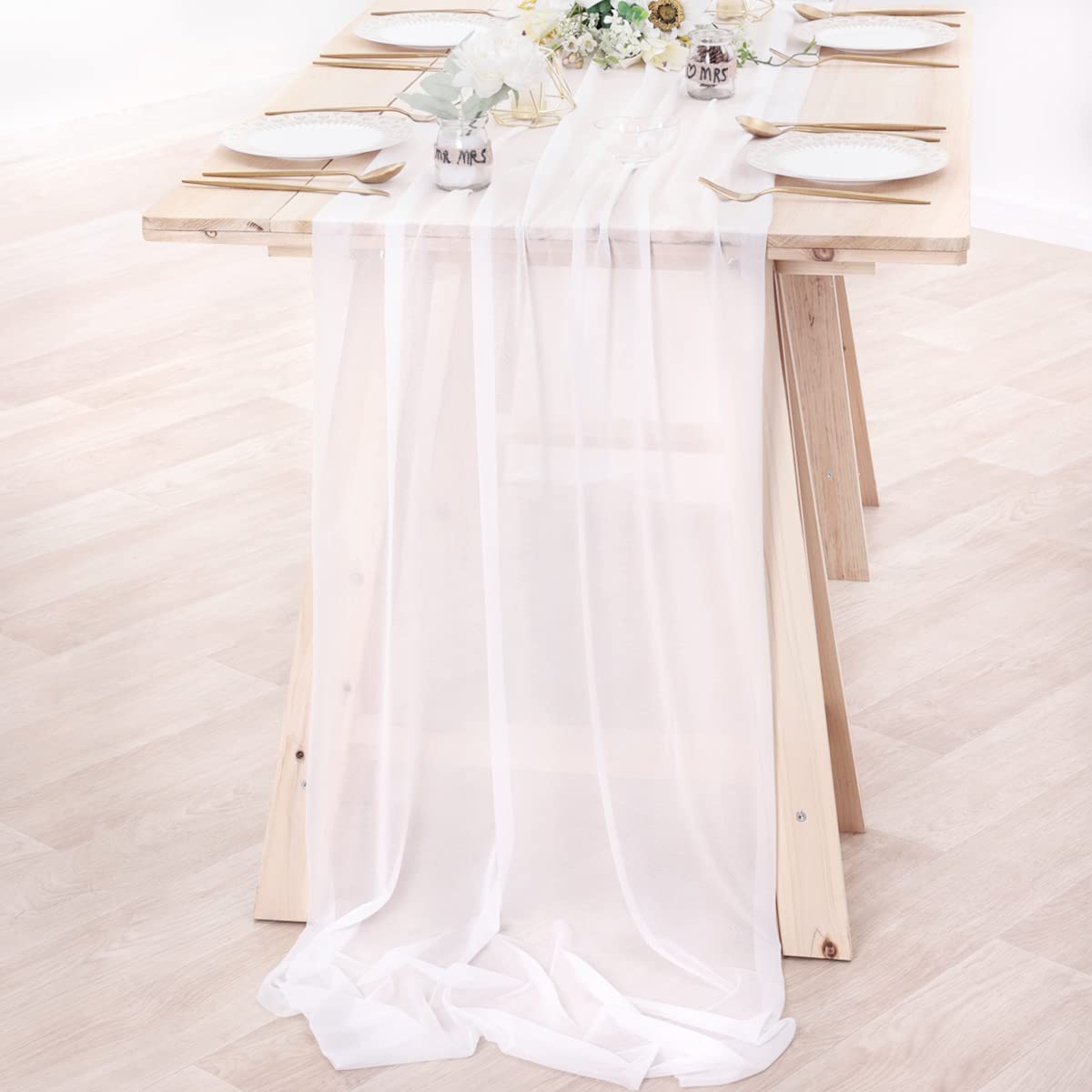 Chiffon Table Runner Nude Shee - Christmas Table Runner 리뷰 및 가격