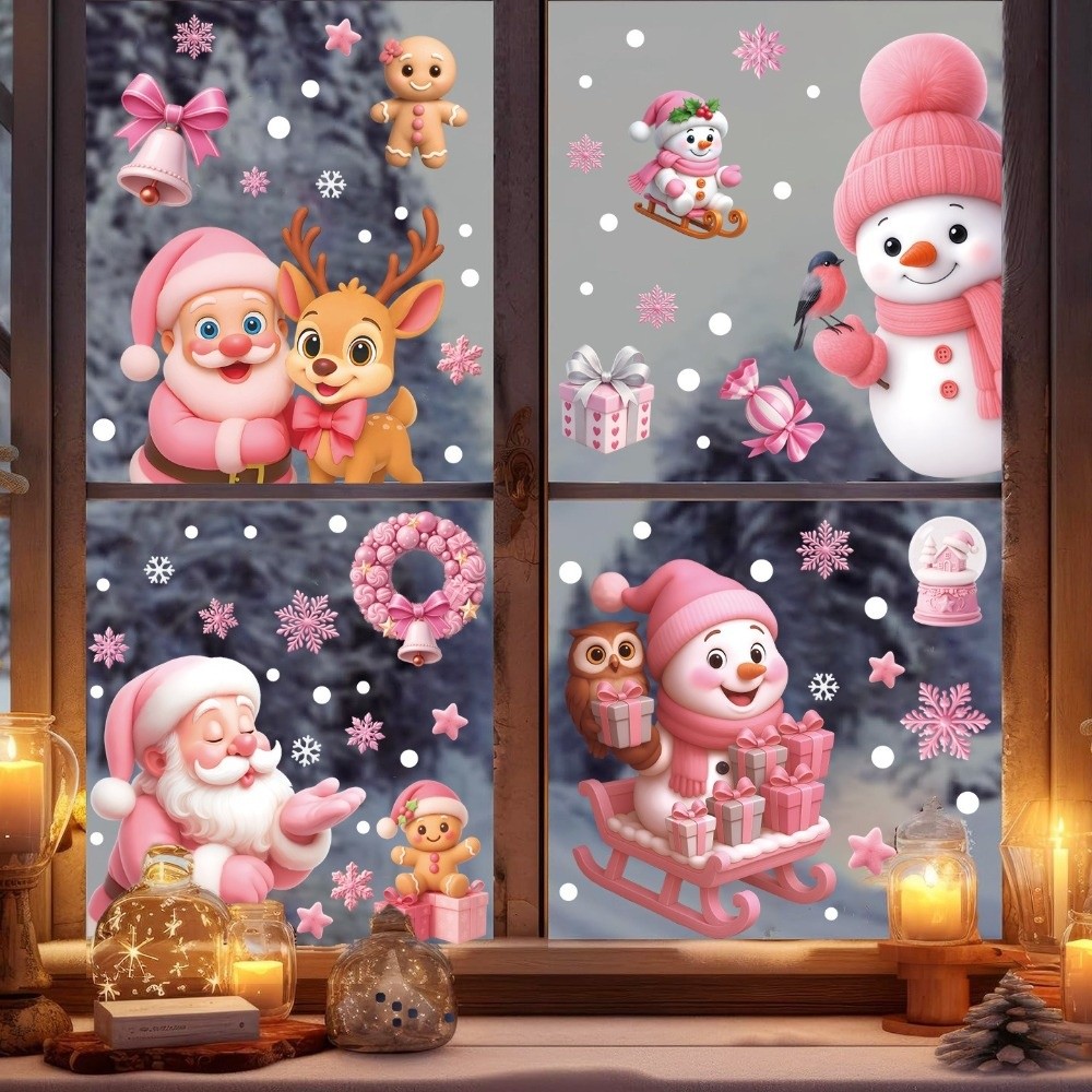 Cartoon PVC Window Stickers Sn - Snowflake Window Decal 리뷰 및 가격