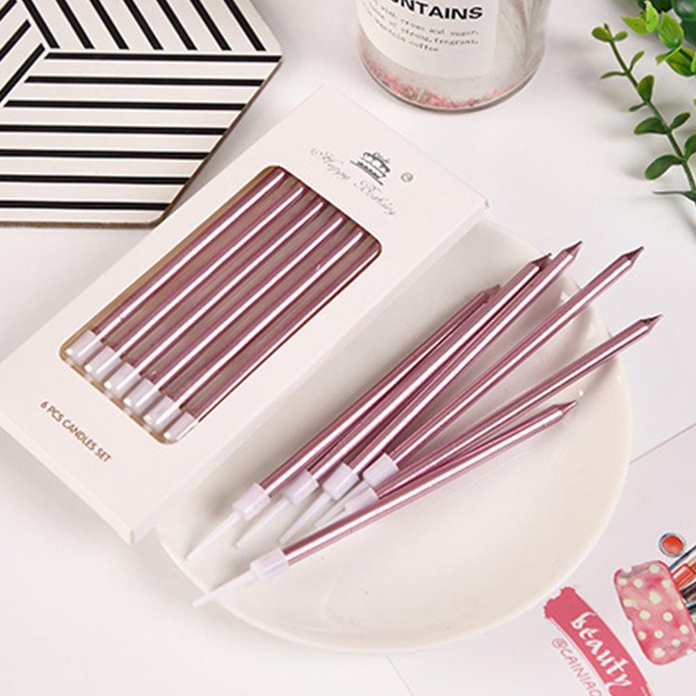 6/18pcs Metal Gold Silver Birt - Holiday Candle Set 리뷰 및 가격