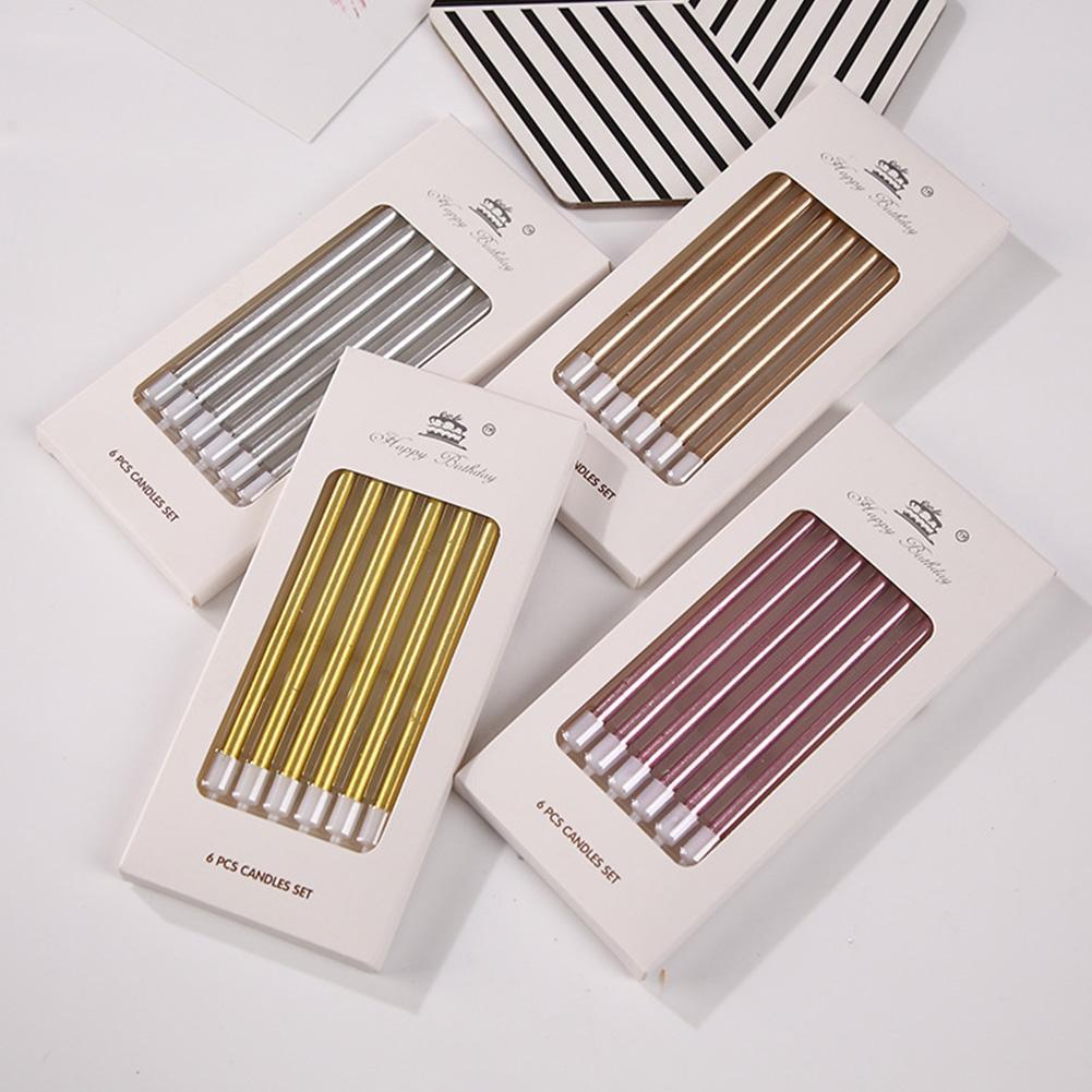 6/18pcs Metal Gold Silver Birt - Holiday Candle Set 리뷰 및 가격