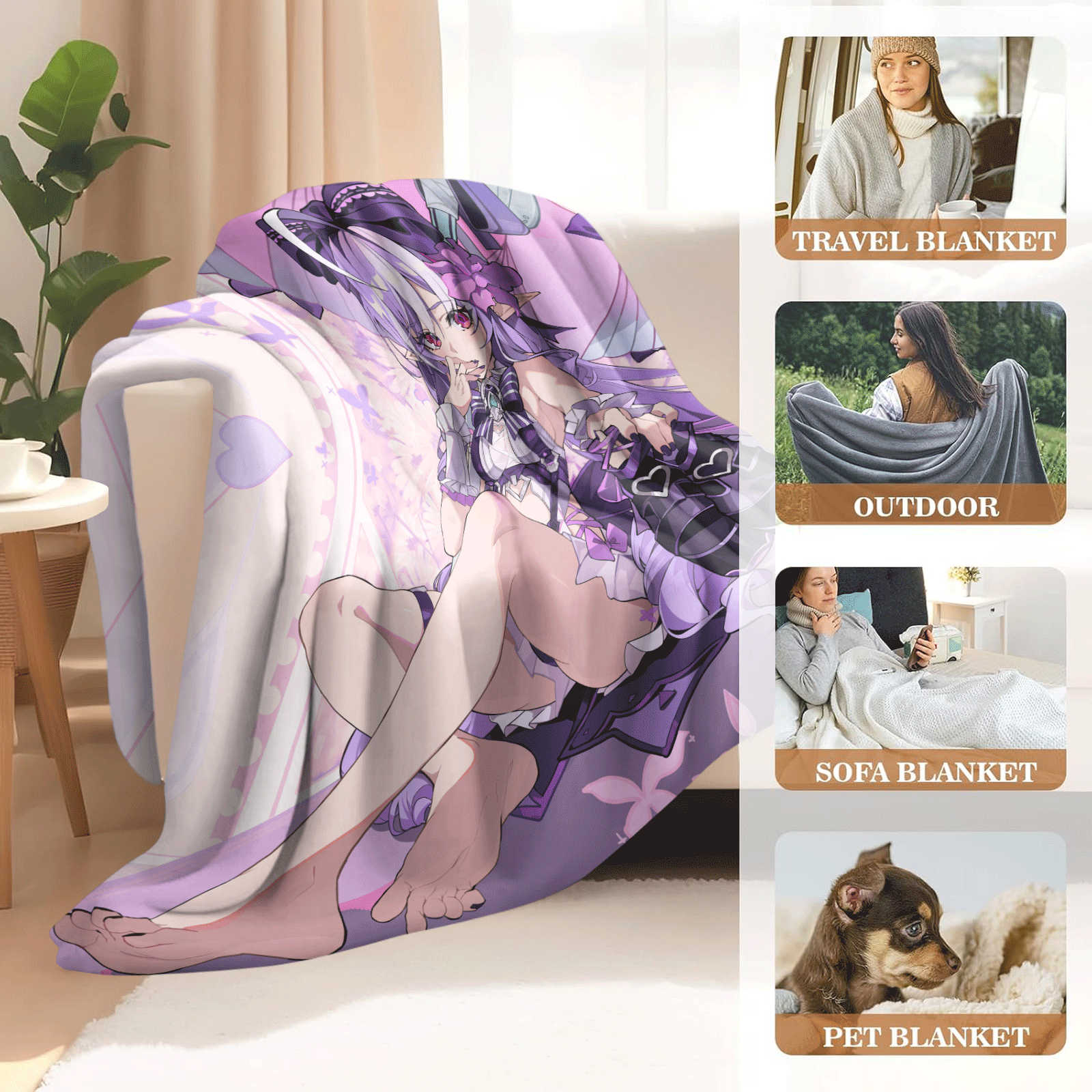 Cartoon Zenless Zone Zero  Fla - Christmas Throw Blanket 리뷰 및 가격