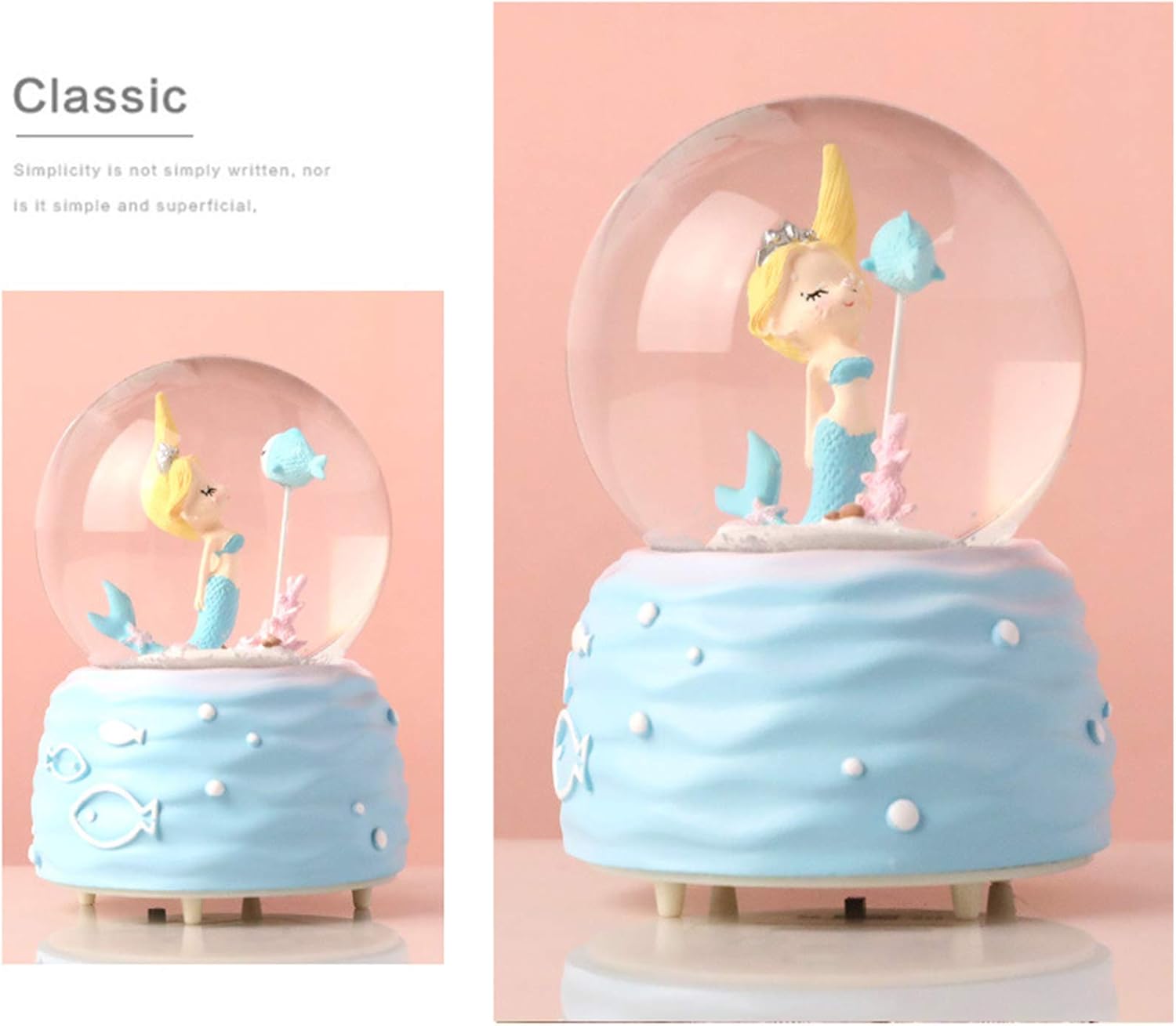 Mermaid Snow Globe Music Box w - Snow Globe Musical 리뷰 및 가격
